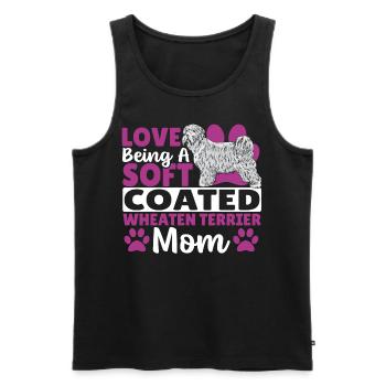 Wheatie Dog Love Eine Soft Coated Wheaten Terrier - Männer Premium Bio Tank Top - Schwarz - Vorne - Michal (187cm)