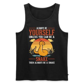 Always Be Yourself Snake Schlange - Men's Premium Organic Tank Top - black - Front - Michal (187cm)
