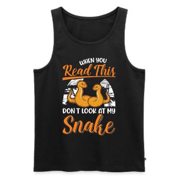 Schlangen Besitzer Kornnatter Natter - Männer Premium Bio Tank Top - Schwarz - Vorne - AI Model Male 178 light (178cm)