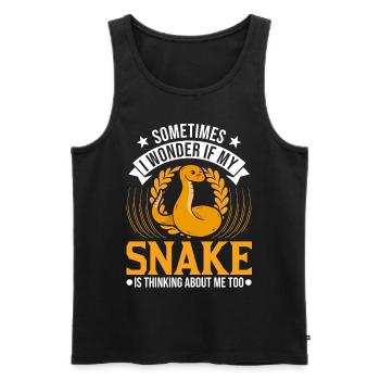 Schlangen Besitzer Kornnatter Natter - Männer Premium Bio Tank Top - Schwarz - Vorne - AI Model Male 178 light (178cm)