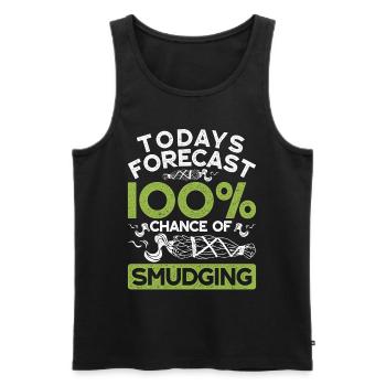Smudging Wohnung Ausräuchern - Männer Premium Bio Tank Top - Schwarz - Vorne - Michal (187cm)