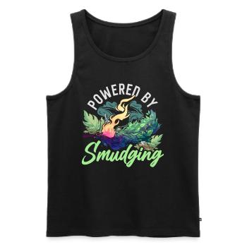 Powered By Smudging Smudging Wohnung Ausräuchern - Männer Premium Bio Tank Top - Schwarz - Vorne - Michal (187cm)