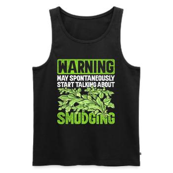 Smudging Wohnung Ausräuchern - Männer Premium Bio Tank Top - Schwarz - Vorne - Michal (187cm)