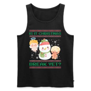 Is It Christmas Break Yet? Sweet snowman teacher - Men's Premium Organic Tank Top - black - Front - Michal (187cm)