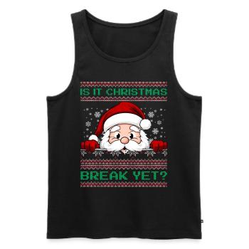 Is It Christmas Break Yet? Santa Claus teacher - Men's Premium Organic Tank Top - black - Front - Michal (187cm)