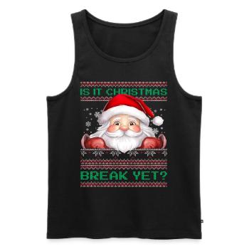 Is It Christmas Break Yet? Santa Claus teacher - Men's Premium Organic Tank Top - black - Front - Michal (187cm)