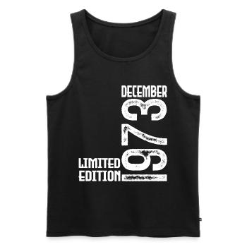 Birthday Gift December 1973. December 1973. - Men's Premium Organic Tank Top - black - Front - Michal (187cm)