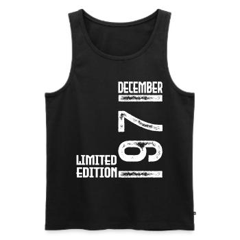 Geburtstagsgeschenk Dezember 1971. Dezember 1971. - Männer Premium Bio Tank Top - Schwarz - Vorne - Michal (187cm)