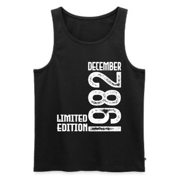 Dezember 1982 Geschenk zum Jahrestag. Dezember 1982. - Männer Premium Bio Tank Top - Schwarz - Vorne - Michal (187cm)