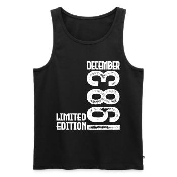 Geburtstagsgeschenk Dezember 1983. Dezember 1983. - Männer Premium Bio Tank Top - Schwarz - Vorne - Michal (187cm)