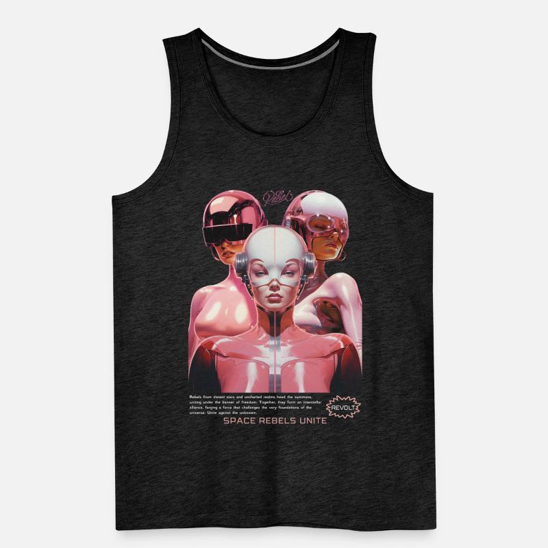 Astronautes de l’espace, voyageurs de l’espace de science-fiction Débardeur bio Premium Homme