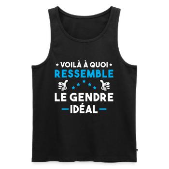Voilà à quoi ressemble le gendre idéal - Débardeur bio Premium Homme - noir - Devant - Michal (187cm)