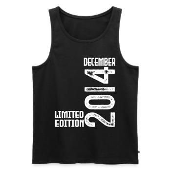 Birthday Gift December 2014. December 2014. - Men's Premium Organic Tank Top - black - Front - Michal (187cm)