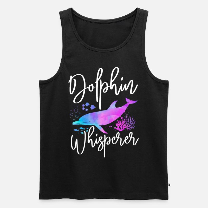 Dolphin Dolphin Whisperer - Männer Premium Bio Tank Top - Schwarz