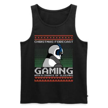 Drôle Noël Prévisions Jeux Panda Laid Noël - Débardeur bio Premium Homme - noir - Devant - Michal (187cm)