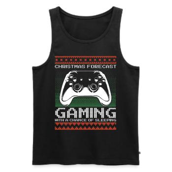 Funny Christmas Forecast Gaming Controller Ugly - Männer Premium Bio Tank Top - Schwarz - Vorne - AI Model Male 178 light (178cm)