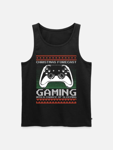 Rolig Julprognos Spelkontroll Ful - Ekologisk premium tanktopp herr - svart
