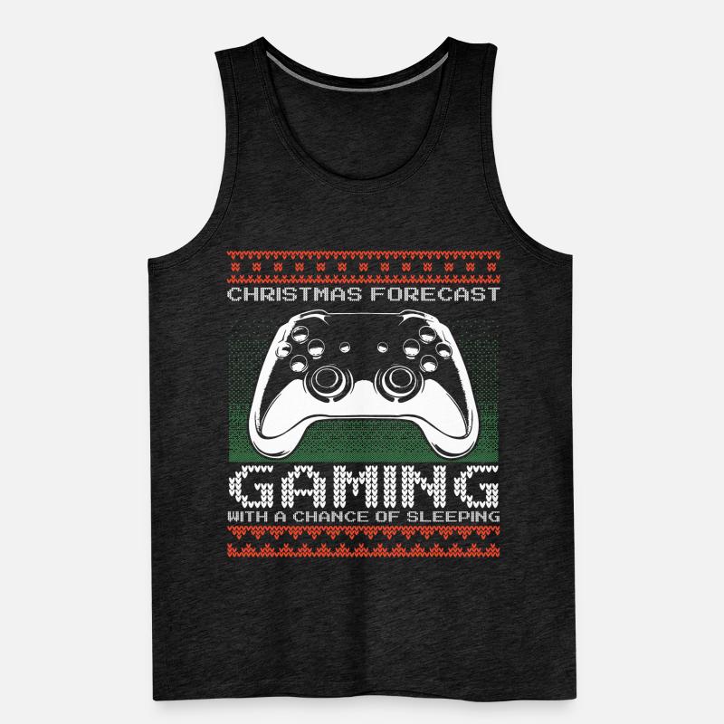 Funny Christmas Forecast Gaming Controller Ugly Männer Premium Bio Tank Top