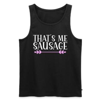 That´s me sausage. Denglisch - Männer Premium Bio Tank Top - Schwarz - Vorne - AI Model Male 178 light (178cm)
