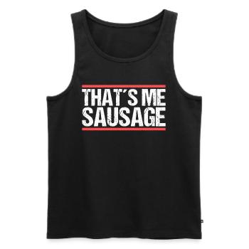 That´s me sausage. Denglisch - Männer Premium Bio Tank Top - Schwarz - Vorne - AI Model Male 178 light (178cm)