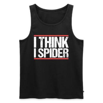 I think i spider. Denglish - Men's Premium Organic Tank Top - black - Front - AI Model Male 178 light (178cm)