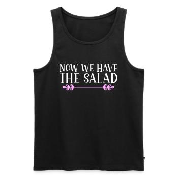 Maintenant, nous avons la salade. Danglais - Débardeur bio Premium Homme - noir - Devant - Michal (187cm)