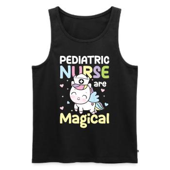 Pediatric Nurse Are Magical - Männer Premium Bio Tank Top - Schwarz - Vorne - Michal (187cm)