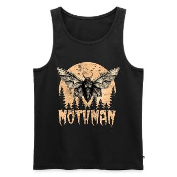 Papillon de nuit - Débardeur bio Premium Homme - noir - Devant - AI Model Male 178 light (178cm)