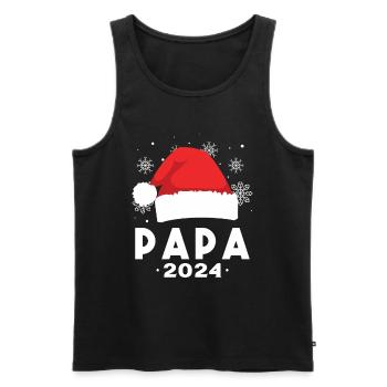 Futur papa 2024 Cadeau de Noël - Débardeur bio Premium Homme - noir - Devant - Michal (187cm)