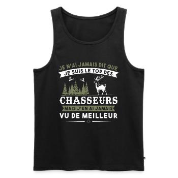 Chasse Pour Homme Cerf Cadeau Chasse Hommes - Débardeur bio Premium Homme - noir - Devant - Michal (187cm)
