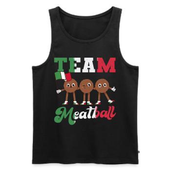Team Meatball - Men's Premium Organic Tank Top - black - Front - AI Model Male 178 light (178cm)