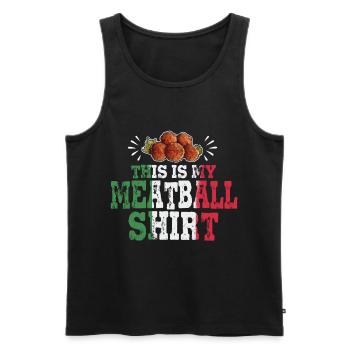 This Is My Meatball Shirt - Men's Premium Organic Tank Top - black - Front - AI Model Male 178 light (178cm)