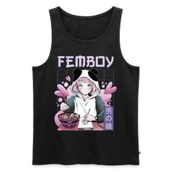 Femboy Crossdressing Crossdresser MTF Anime - Männer Premium Bio Tank Top - Schwarz - Vorne - Michal (187cm)