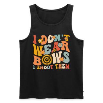Groovy Archery Girl - Men's Premium Organic Tank Top - black - Front - Michal (187cm)