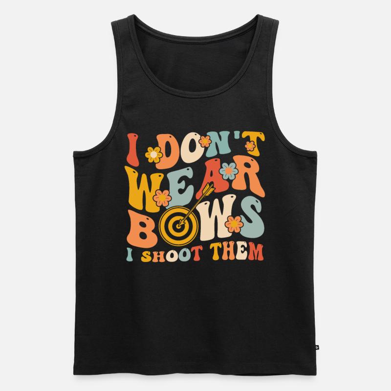 Groovy Bogenschießen Mädchen - Männer Premium Bio Tank Top - Schwarz