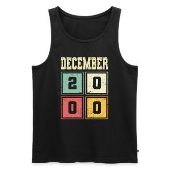 23. Geburtstag Dezember Jahrgang 2000 Vintage - Männer Premium Bio Tank Top - Schwarz - Vorne - Michal (187cm)