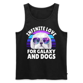 Infinite Love For Galaxy Dogs Maltese Space Dog Lo - Männer Premium Bio Tank Top - Schwarz - Vorne - AI Model Male 178 light (178cm)