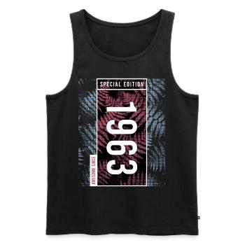 Special Edition 1963 Birthday Urban Graphic - Men's Premium Organic Tank Top - black - Front - Michal (187cm)