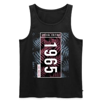 Special Edition 1965 Birthday Urban Graphic - Men's Premium Organic Tank Top - black - Front - Michal (187cm)
