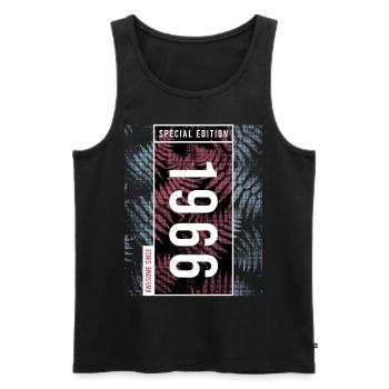 Special Edition 1966 Birthday Urban Graphic - Men's Premium Organic Tank Top - black - Front - Michal (187cm)