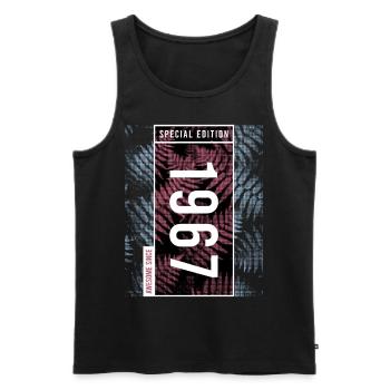 Special Edition 1967 Birthday Urban Graphic - Men's Premium Organic Tank Top - black - Front - Michal (187cm)