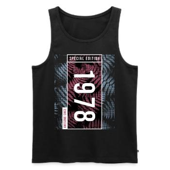 Special Edition 1978 Birthday Urban Graphic - Men's Premium Organic Tank Top - black - Front - Michal (187cm)