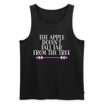 La pomme ne tombe pas loin de l’arbre Denglisch - Débardeur bio Premium Homme - noir - Devant - Michal (187cm)