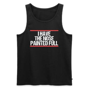 I have the Nose painted full Denglisch - Men's Premium Organic Tank Top - black - Front - AI Model Male 178 light (178cm)