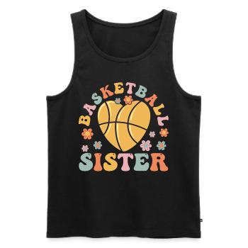 Groovy Sis - Men's Premium Organic Tank Top - black - Front - AI Model Male 178 light (178cm)