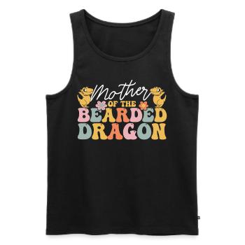Groovy Bearded Dragon Mom - Men's Premium Organic Tank Top - black - Front - Michal (187cm)