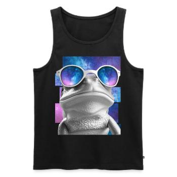 Frog Space Glasses Tree Frog Galaxy Sunglasses - Männer Premium Bio Tank Top - Schwarz - Vorne - AI Model Male 178 light (178cm)