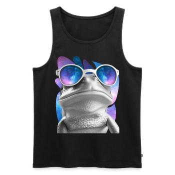 Frog Space Glasses Red Eyed Tree Frog Galaxy Sungl - Männer Premium Bio Tank Top - Schwarz - Vorne - Michal (187cm)