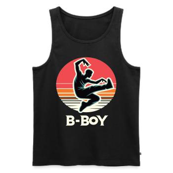 Breakdance Breakdancer Breakdance Kinder - Männer Premium Bio Tank Top - Schwarz - Vorne - AI Model Male 178 light (178cm)
