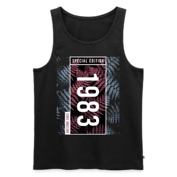 Special Edition 1983 Birthday Urban Graphic - Men's Premium Organic Tank Top - black - Front - Michal (187cm)